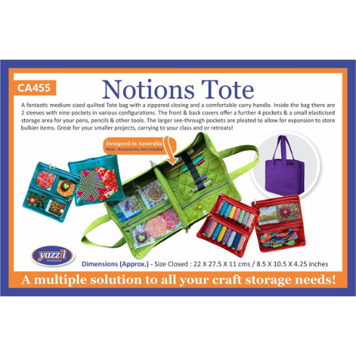 CA455 - Notions Tote - Yazzii