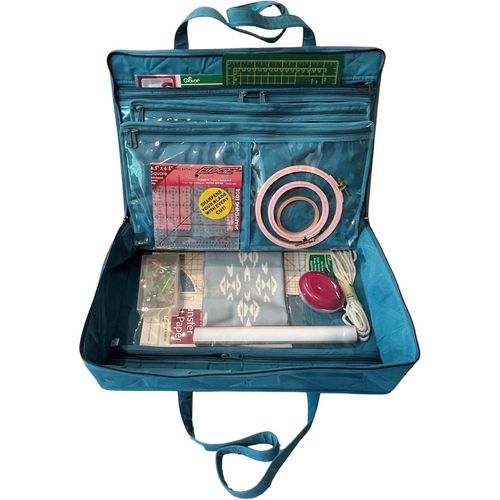 Yazzii Quilter's Project Bag with 19 Pockets - Portable Storage Bag  Organizer - Multipurpose Storage Organizer for Quilting, Patchwork,  Embroidery