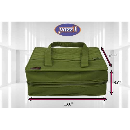 CA880G - Green - Quilter's Project Bag  - Dimensions - Yazzii