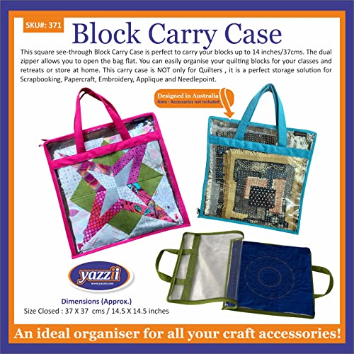 Quilt Block Carry Case - Portable Storage Bag Organizer (CA371)-Craft Organization-Bag, Cosmetics, Crafts, Embroidery, Jewelry Quilt Block Carry Case, Medication, Multipurpose, Multipurpose Storage Organizer for Quilting, Needlework, Organizer, Papercraft & Beading, Patchwork, Portable, Portable Storage Bag Organizer, Storage, Storage Bag, Toiletries, Tote, Yazzii-Yazzii Craft Organizers and Bags
