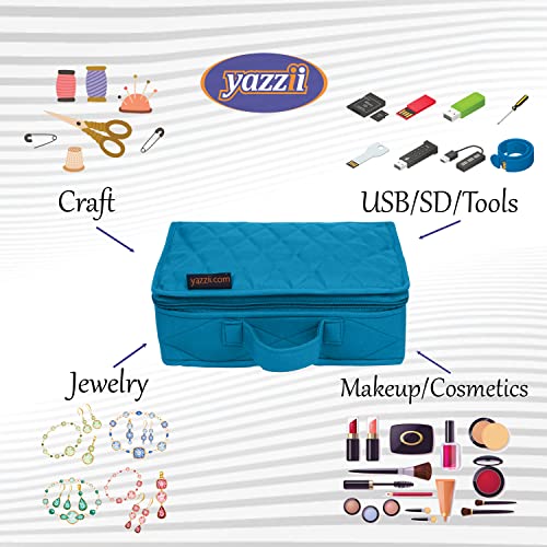 Original Mini Craft / Jewelry / Makeup Portable Organizer Bag (Large) (CA14)-Craft Organization-Bag, Cosmetics, Craft Organizer, Crafts, Jewelry, Multipurpose Storage, Organizer, Portable, Storage, Tote Bag, Yazzii-Yazzii Craft Organizers and Bags