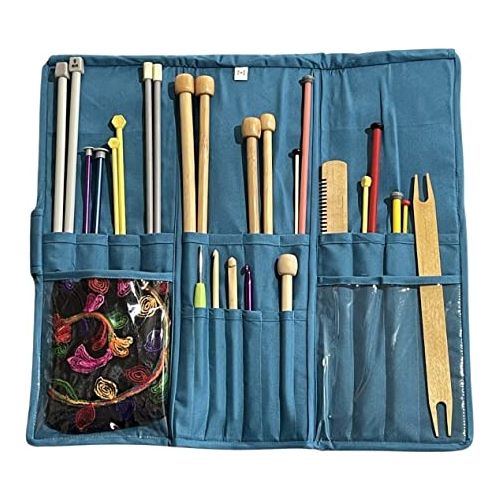Yazzii Crochet Hook Organizer - Crochet Hook Case - Portable Travel  Organizer Zipper Bag for Crochet Hooks, Knitting Needles, Yarn Skeins &  Other