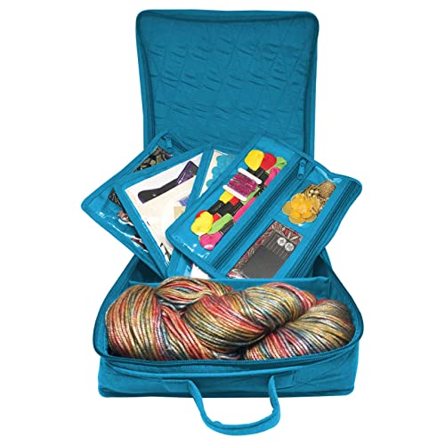 Yazzii Storage Craft Box - Fabric Top (CA474)-Sewing Baskets & Kits-Yazzii Craft Organizers and Bags