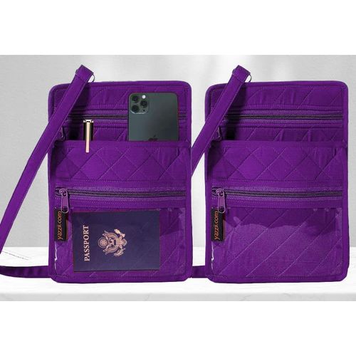 a purple suitcase with purple purple and purple flowers 